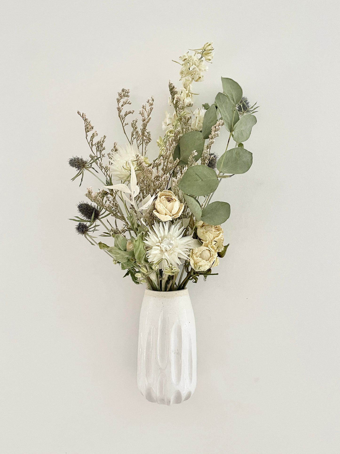 Wall Vase with Farmhouse Botanics Bouquet 12