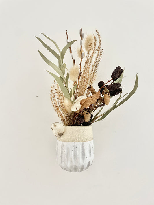 Wall Vase with Farmhouse Botanics Bouquet 13